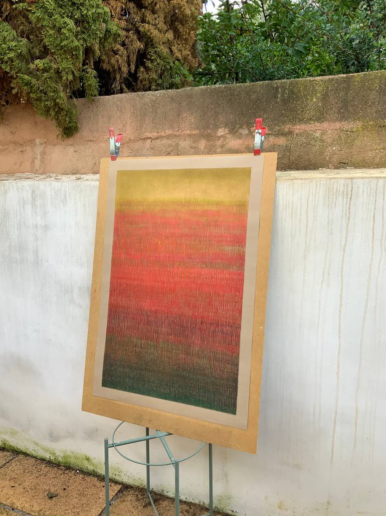 Original Minimalism Abstract Painting by Malgorzata Krakowiak