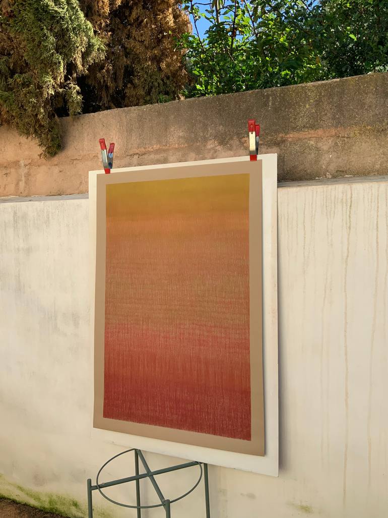 Original Minimalism Abstract Painting by Malgorzata Krakowiak