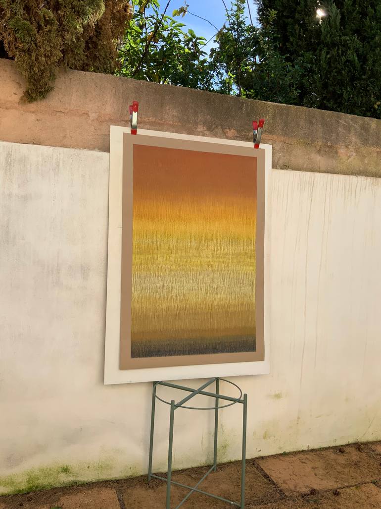 Original Minimalism Abstract Painting by Malgorzata Krakowiak