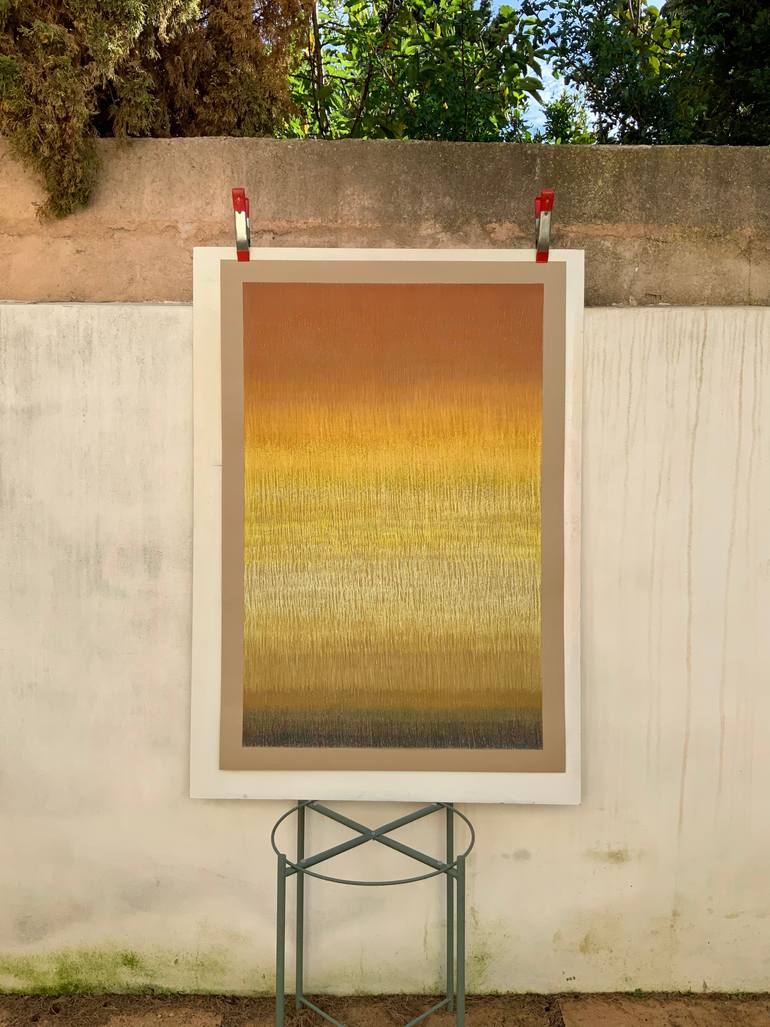 Original Minimalism Abstract Painting by Malgorzata Krakowiak