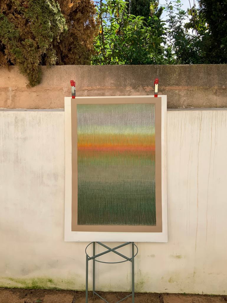 Original Minimalism Abstract Painting by Malgorzata Krakowiak
