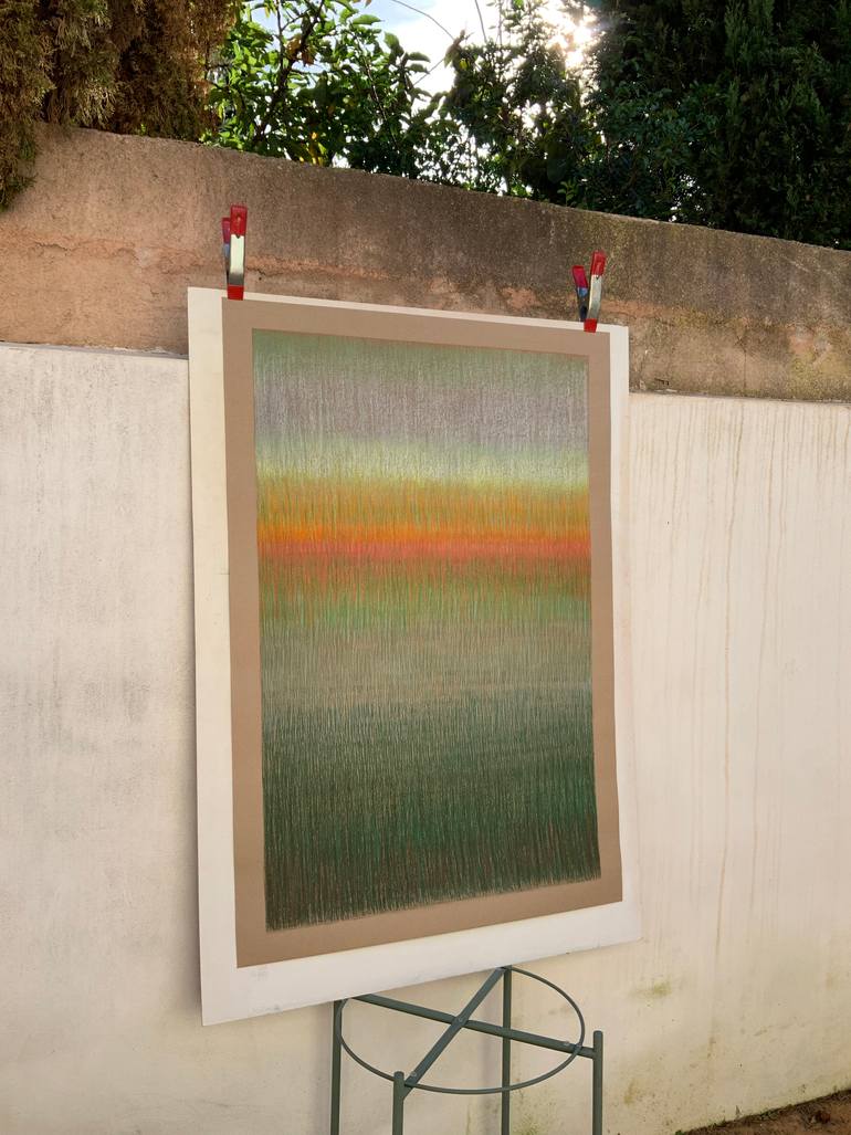 Original Minimalism Abstract Painting by Malgorzata Krakowiak