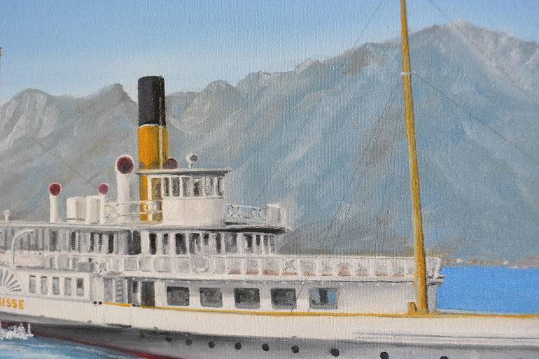 Original Ship Painting by Brad Thomas