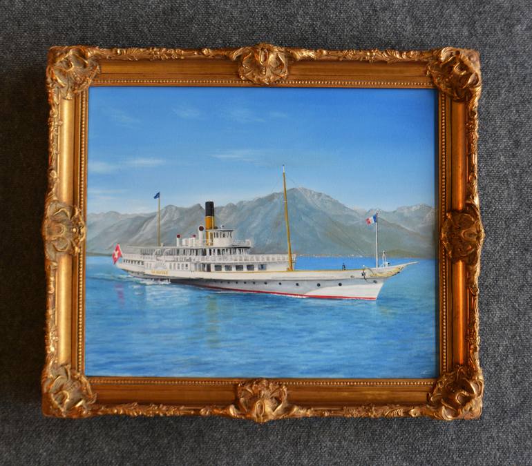 Original Ship Painting by Brad Thomas