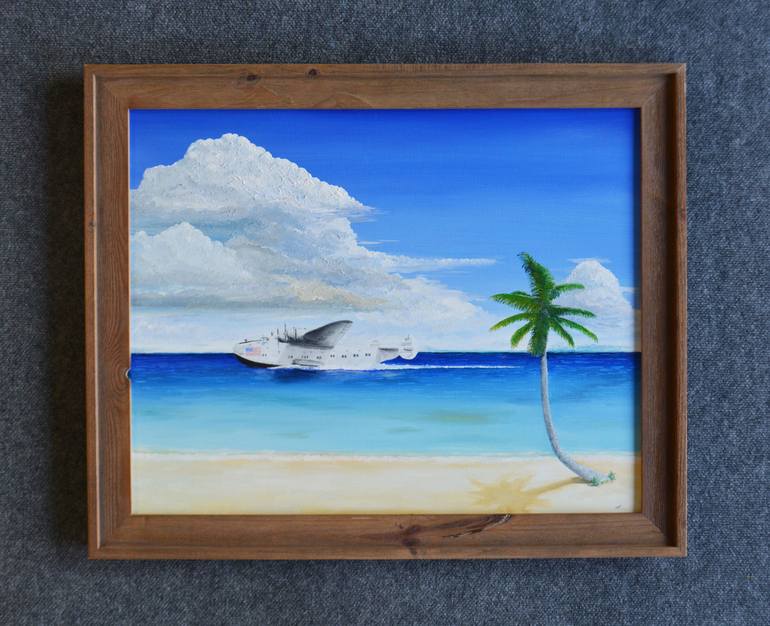 Original Fine Art Airplane Painting by Brad Thomas