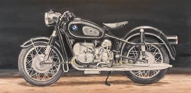 Original Realism Motorcycle Paintings by Brad Thomas