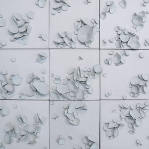 "Coastal Flow", Wall Sculpture Mounded on Wooden Boards