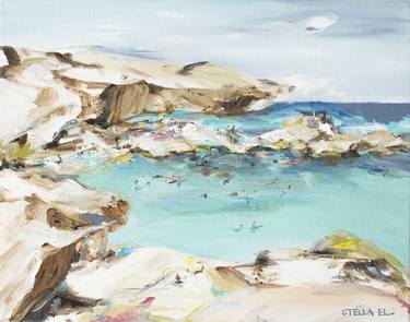 Original Expressionism Beach Paintings by Stella El