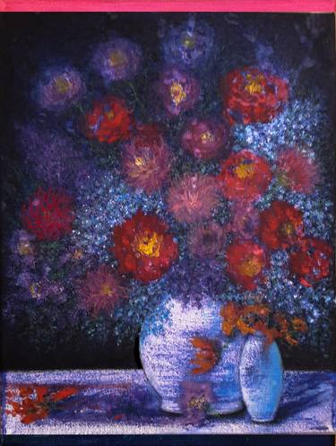 Original Abstract Expressionism Floral Painting by Irina Tigoeva