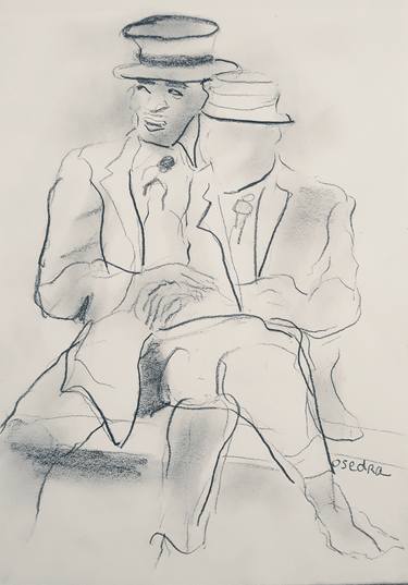 Print of Men Drawings by Tiffany Osedra Miller