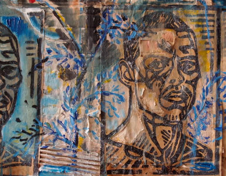 Original Art Deco People Painting by Alexis Lekat