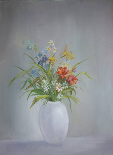 Flowers In A Vase Painting By Alyona Cheremkina Saatchi Art