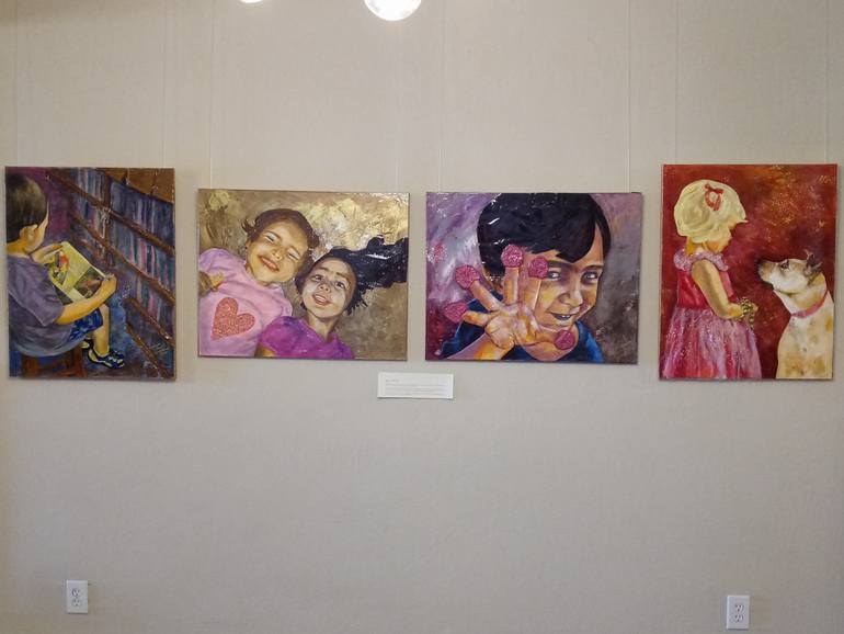 Original Abstract Expressionism Children Collage by Deborah Marsh