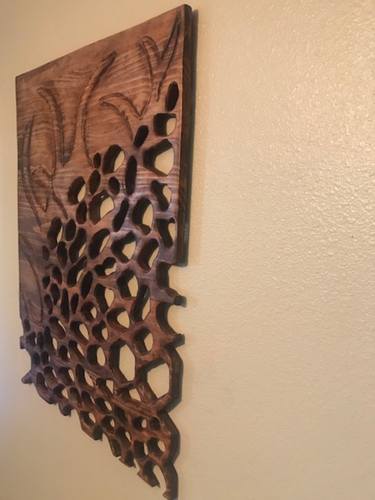 carved Wood wall Art thumb
