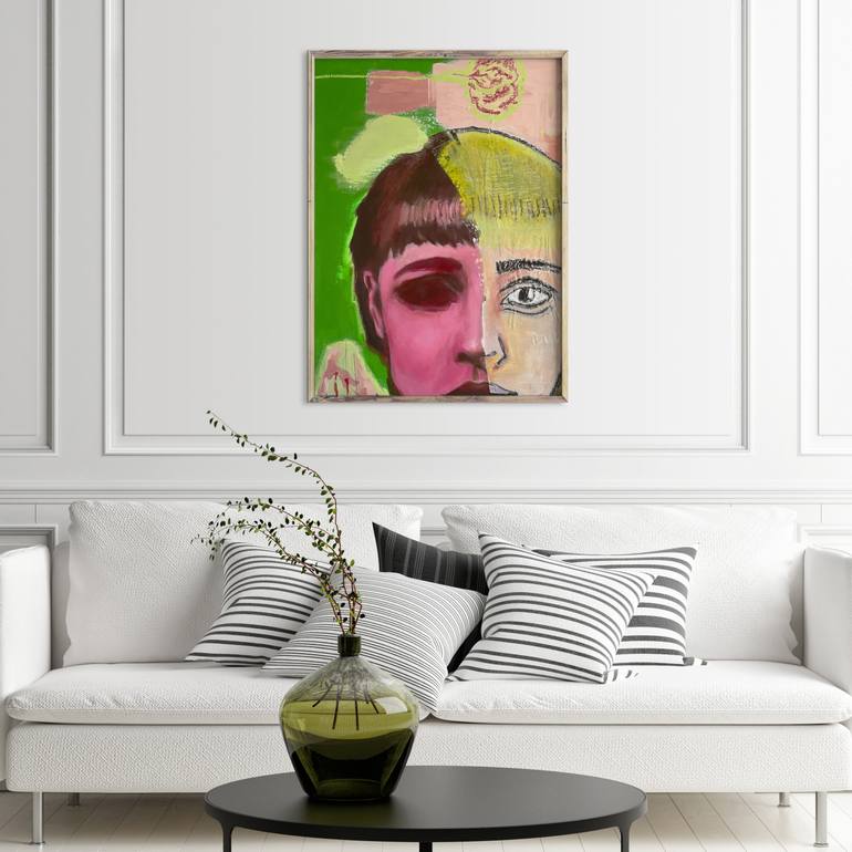 Original Modernism People Painting by Zoran Marjanovic