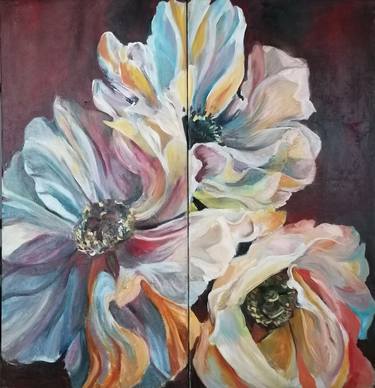 Original Contemporary Floral Paintings by Tatiana Oskina