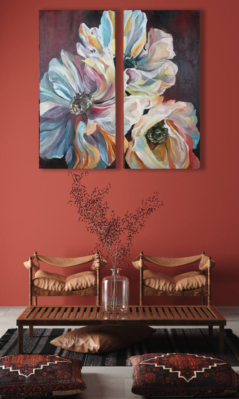 Original Contemporary Floral Painting by Tatiana Oskina