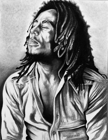 Original Black & White Music Drawing by Richard Hanssens