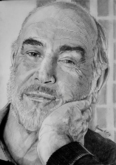 Portrait drawing of Sean Connery thumb