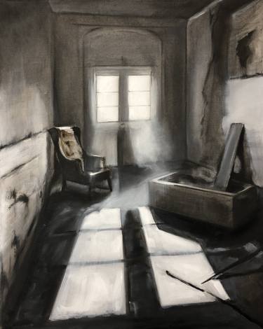 Original Figurative Interiors Paintings by Richard Hanssens