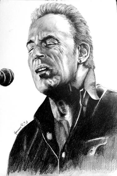Drawing of Bruce Springsteen thumb