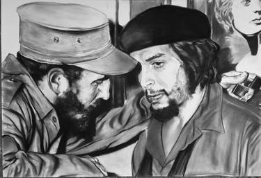 Drawing of Che Guevara & Fidel Castro thumb