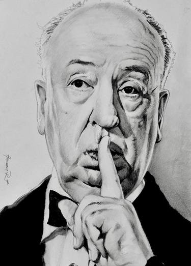 Drawing of Sir Alfred Hitchcock thumb