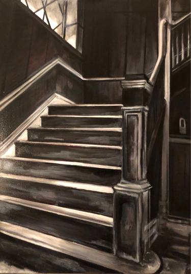 Original Figurative Interiors Paintings by Richard Hanssens