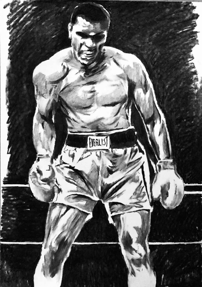 Mohamed Ali  Cassius Clay Drawing by Richard Hanssens | Saatchi Art