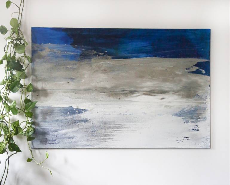 Original Abstract Beach Painting by Lucia Labas