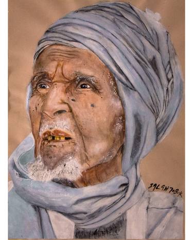 Print of Portrait Paintings by SALAH EDDINE TOBOK