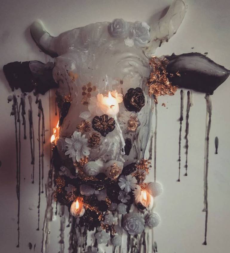 Original Cows Sculpture by Rachel Holmes