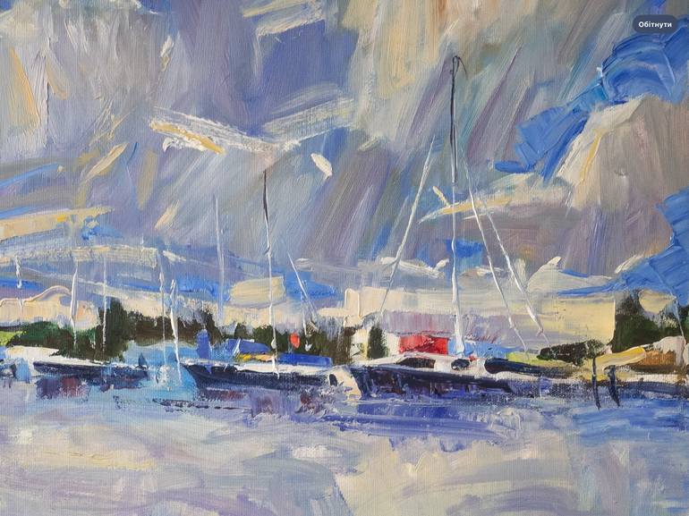 Original Impressionism Seascape Painting by Vasyl Moldavchuk