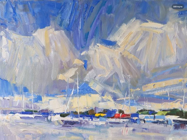 Original Impressionism Seascape Painting by Vasyl Moldavchuk