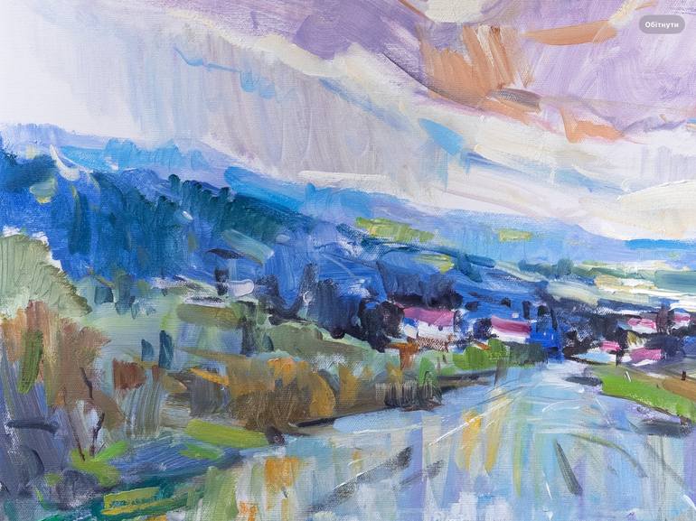 Original Impressionism Landscape Painting by Vasyl Moldavchuk