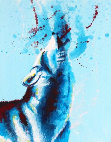 Original Abstract Animal Paintings by Flo Meylan