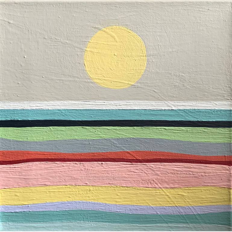Original Seascape Painting by Christie Olstad | Abstract Art on Canvas | All My Days at the Lake