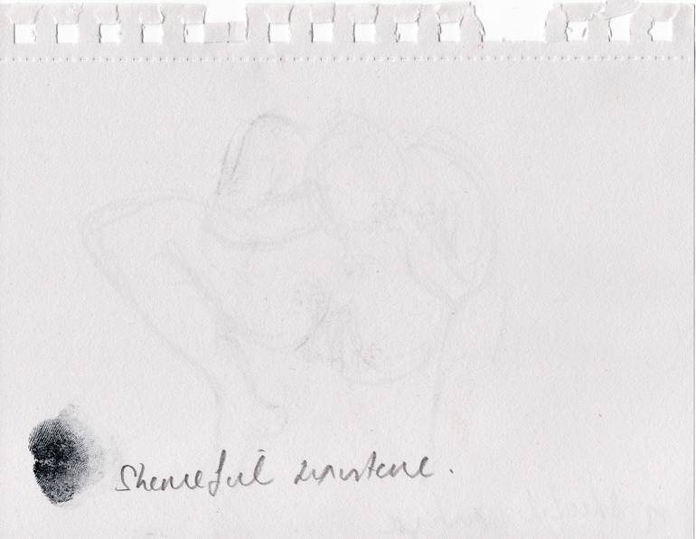 Original Figurative Nude Drawing by Danielle J