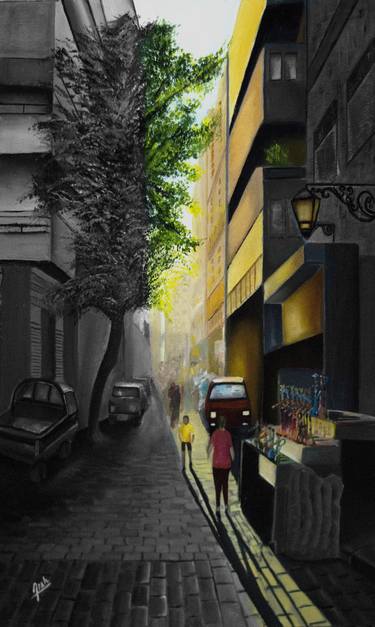 Original Fine Art Cities Paintings by Aiah AbdulWahhab