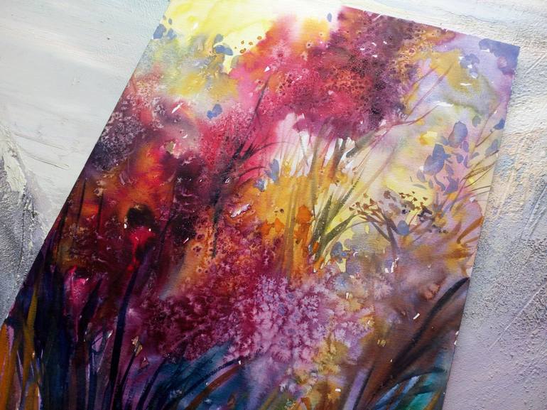 Original Abstract Floral Painting by Anna Pavlenko