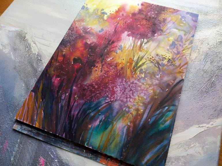 Original Abstract Floral Painting by Anna Pavlenko