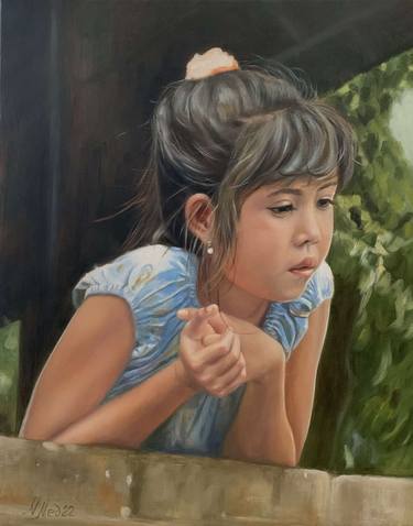 Original Figurative Children Paintings by N Med