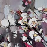 Floral abstract painting by Yuliia Meniailova
