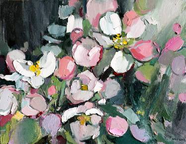 Original Abstract Floral Paintings by Yuliia Meniailova