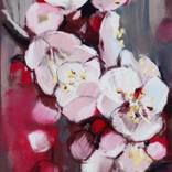Floral - Apple bloom - Original painting by Yuliia Meniailova