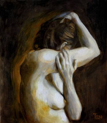 Original Expressionism Nude Paintings by Tore Bahnson