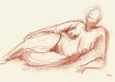 Print of Nude Drawings by Tore Bahnson