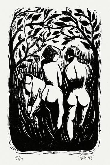 Print of Figurative Nude Printmaking by Tore Bahnson