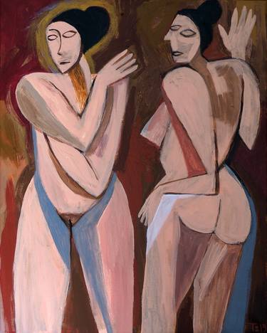 Print of Cubism Nude Paintings by Tore Bahnson
