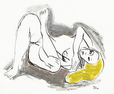 Print of Figurative Nude Drawings by Tore Bahnson